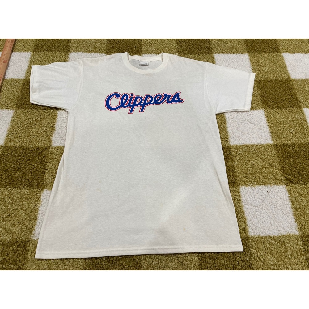 Anvil LA Clippers Sean Rooks Signed Graphic T-Shirt Mens Large White NBA